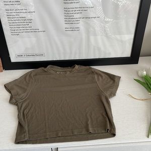 Super soft cropped set active t shirt